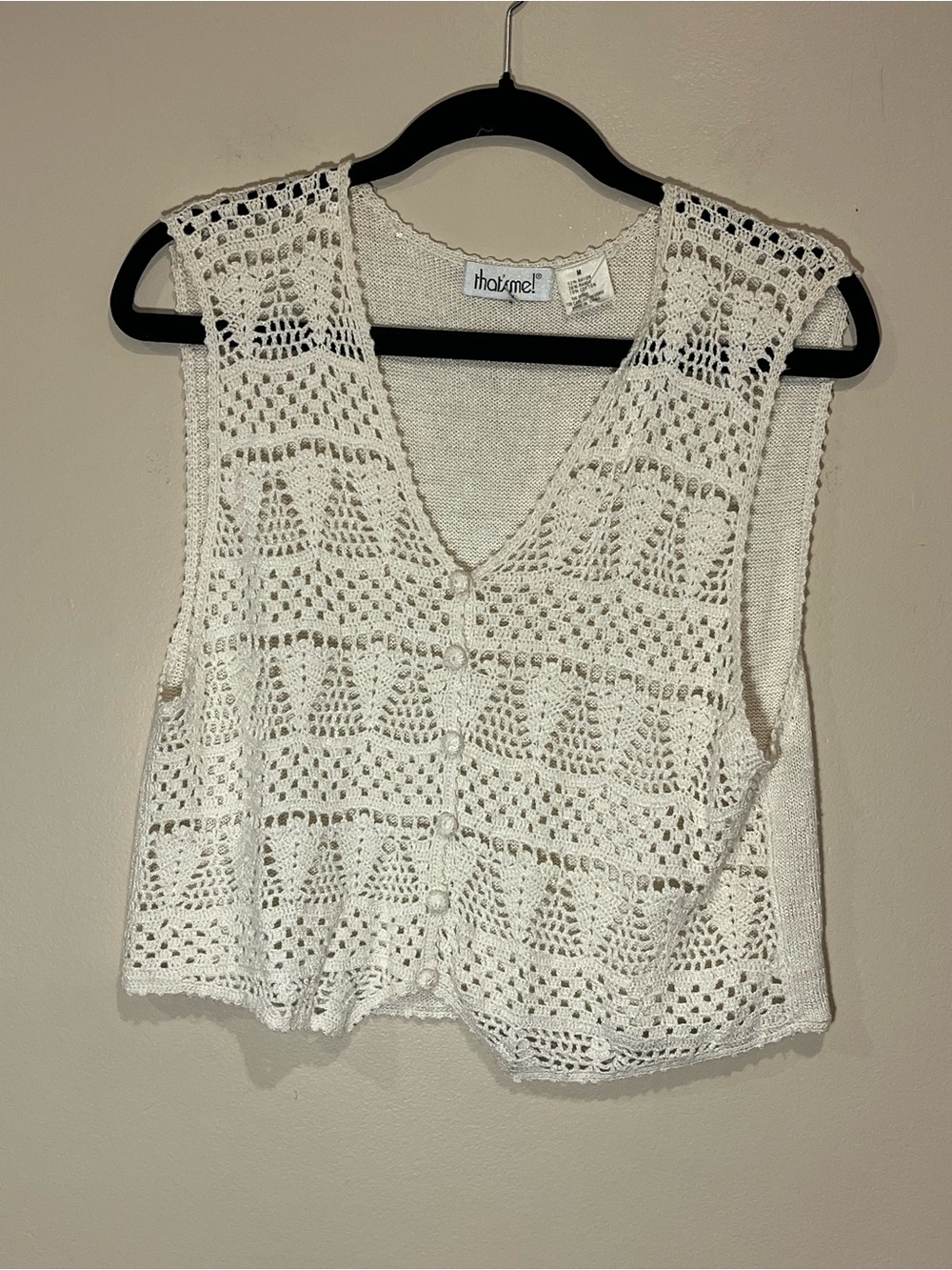 Crochet Button Sweater Vest